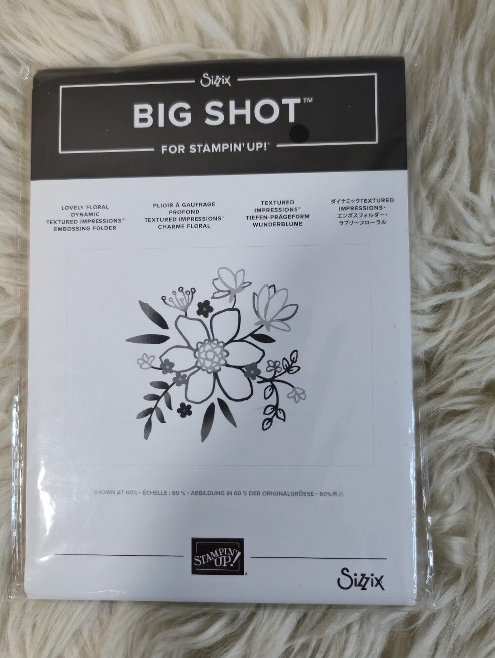 Stampin' Up! Sizzix Big Shot Lovely Floral Textured Impressions Folder 148048